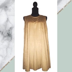 Tiana B. Tan Suede Dress